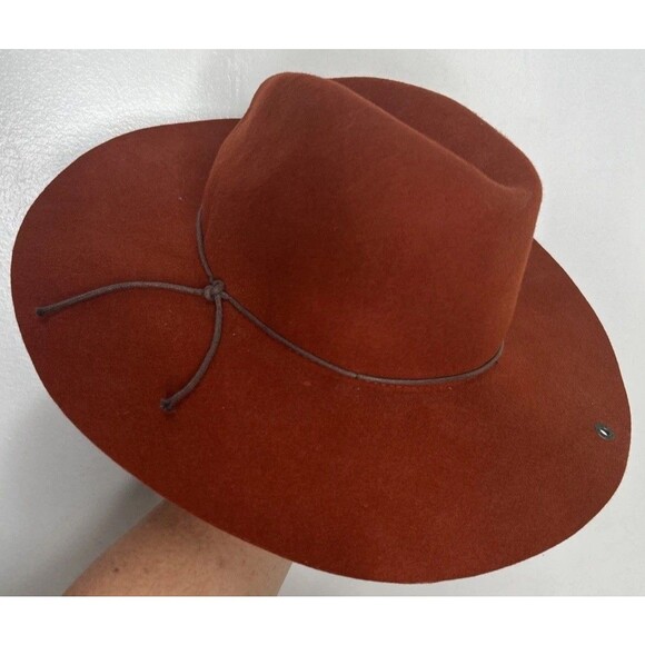Peter Grimm True Character Burnt Umber 100% Wool Hat Wide Rim Boho Lagenlook - Picture 1 of 5